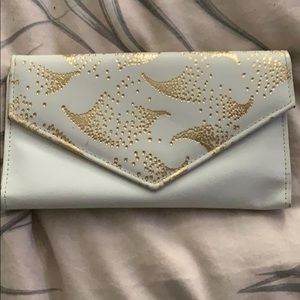 Gold and White Glitter wallet